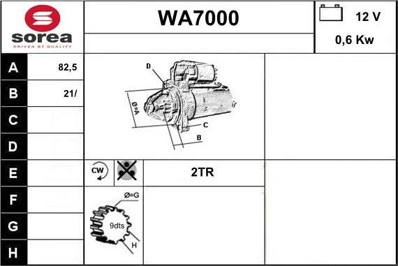 Sera WA7000 - Starter www.molydon.hr