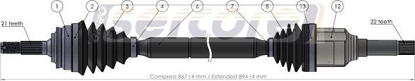 Sercore 221858 - Pogonska osovina www.molydon.hr