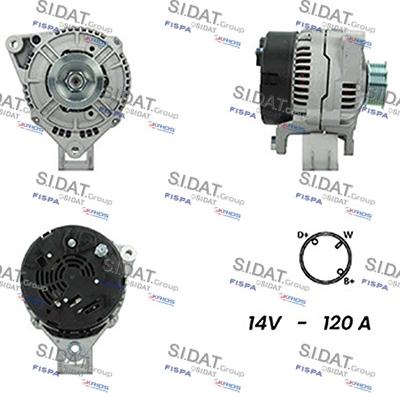 Sidat A12BH0735A2 - Alternator www.molydon.hr