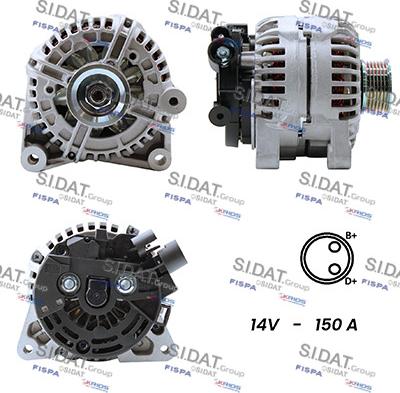 Sidat A12VA0180A2 - Alternator www.molydon.hr