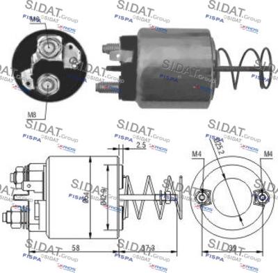 Sidat BF010002A2 - Elektromagnetni Prekidač, starter www.molydon.hr