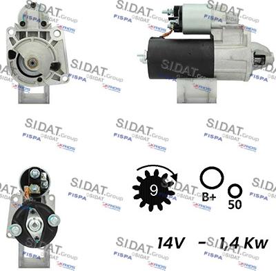 Sidat S12BH0400A2 - Starter www.molydon.hr