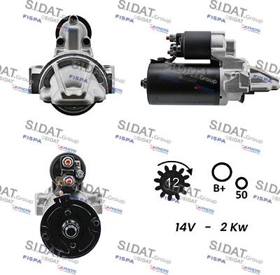 Sidat S12BH0004A2 - Starter www.molydon.hr