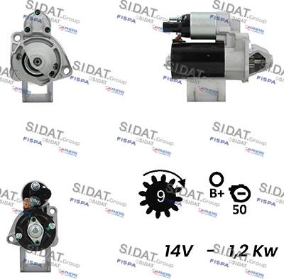 Sidat S12BH0248A2 - Starter www.molydon.hr