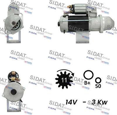 Sidat S12BH0701A2 - Starter www.molydon.hr