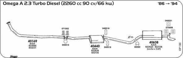 Sigam OP130 - Ispušni sistem www.molydon.hr