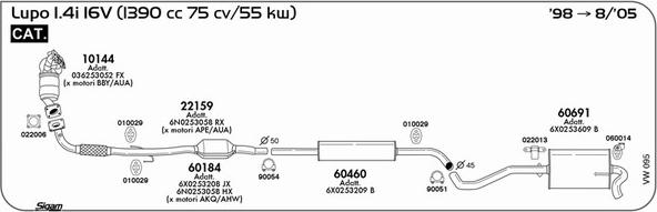 Sigam VW095 - Ispušni sistem www.molydon.hr