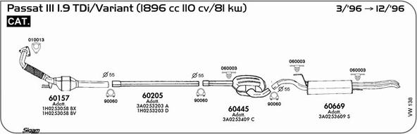 Sigam VW138 - Ispušni sistem www.molydon.hr