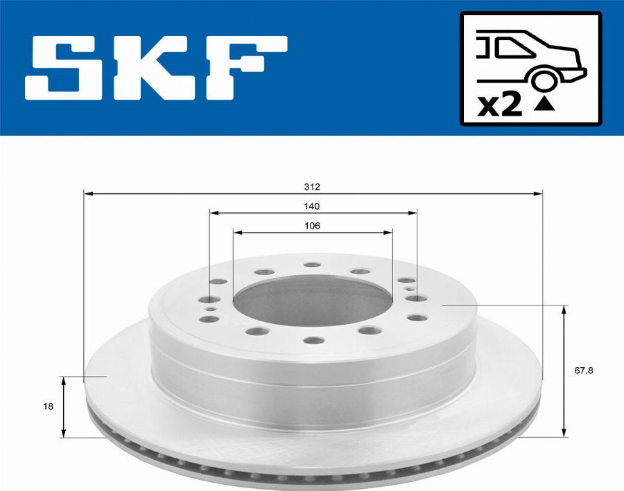 SKF VKBD 90430 V2 - Kočioni disk www.molydon.hr