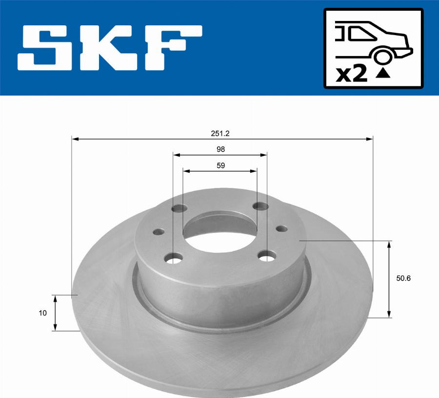 SKF VKBD 90438 S2 - Kočioni disk www.molydon.hr