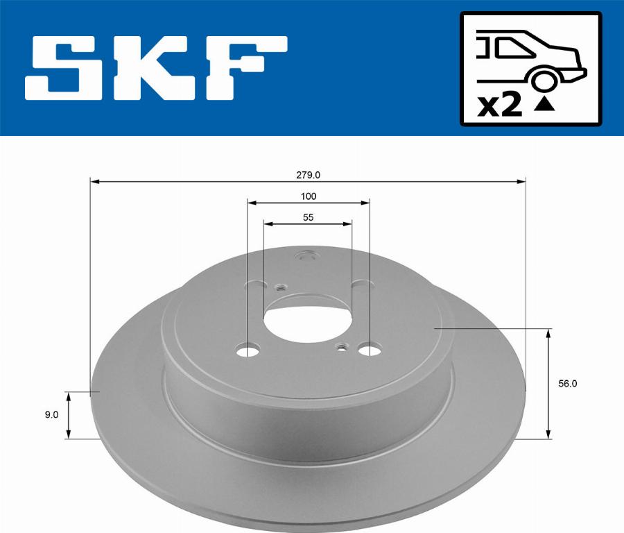 SKF VKBD 90552 S2 - Kočioni disk www.molydon.hr