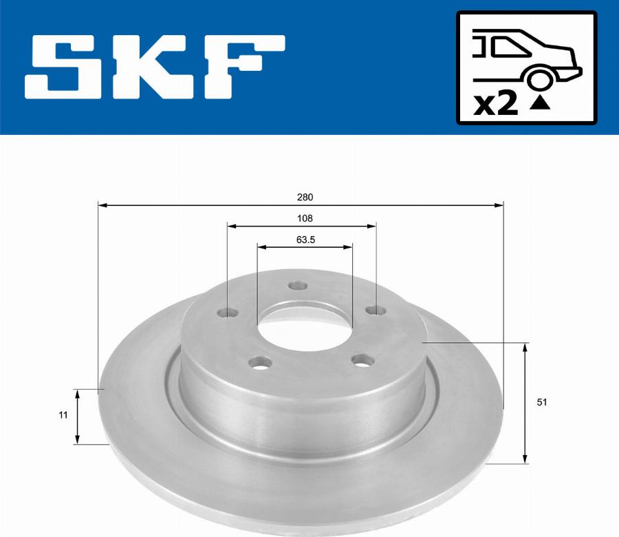 SKF VKBD 90121 S2 - Kočioni disk www.molydon.hr