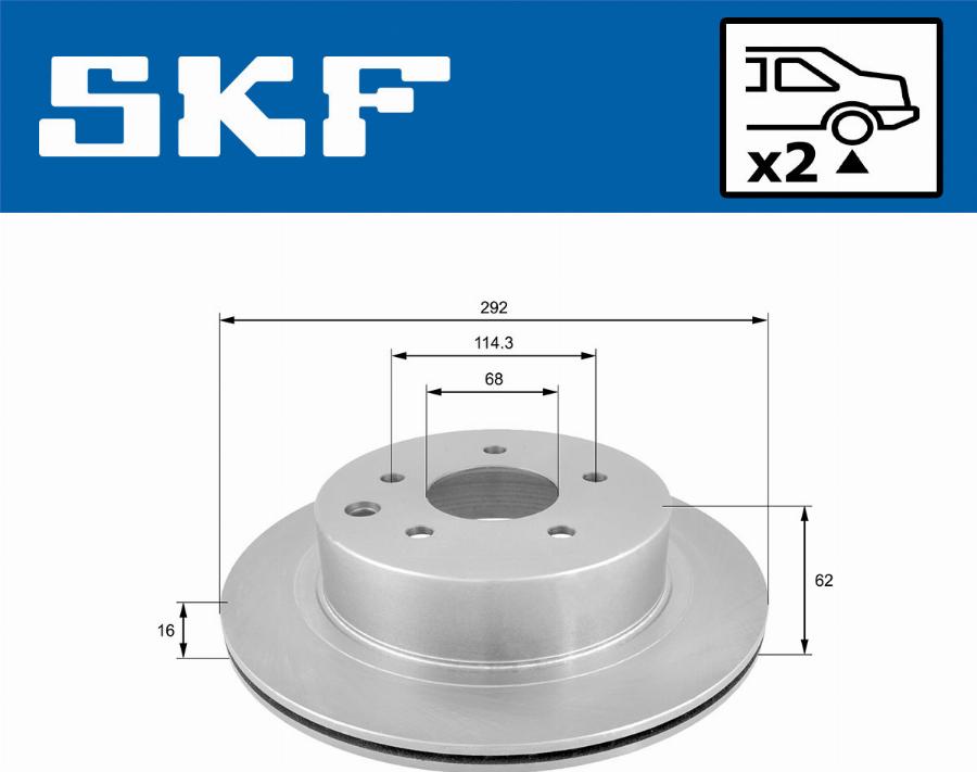 SKF VKBD 90355 V2 - Kočioni disk www.molydon.hr