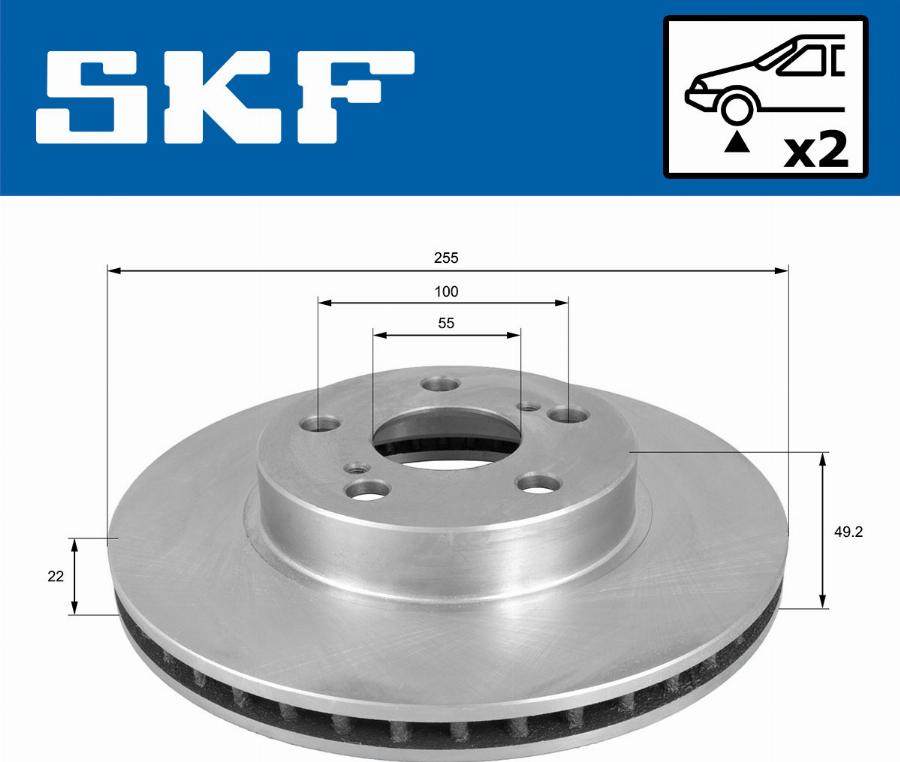 SKF VKBD 80453 V2 - Kočioni disk www.molydon.hr