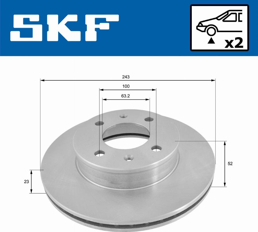 SKF VKBD 80485 V2 - Kočioni disk www.molydon.hr