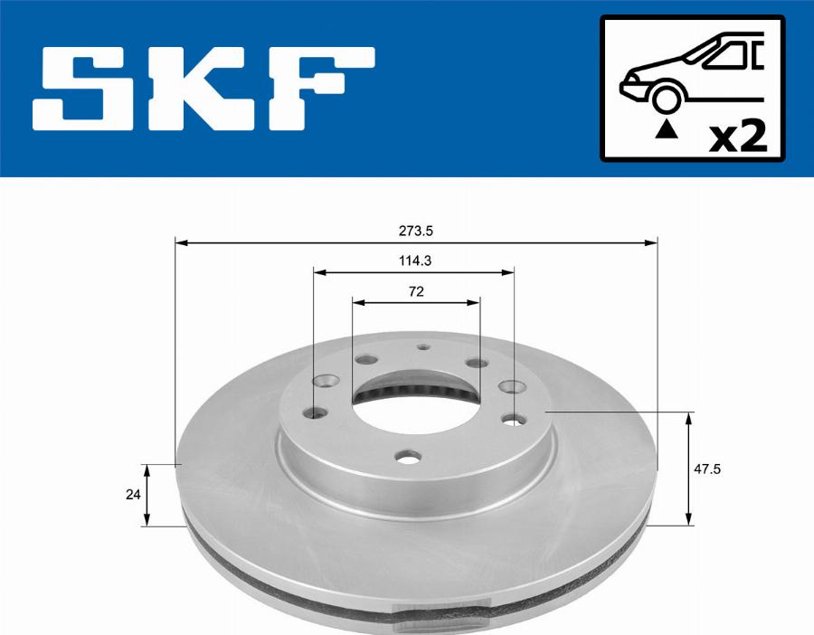 SKF VKBD 80527 V2 - Kočioni disk www.molydon.hr