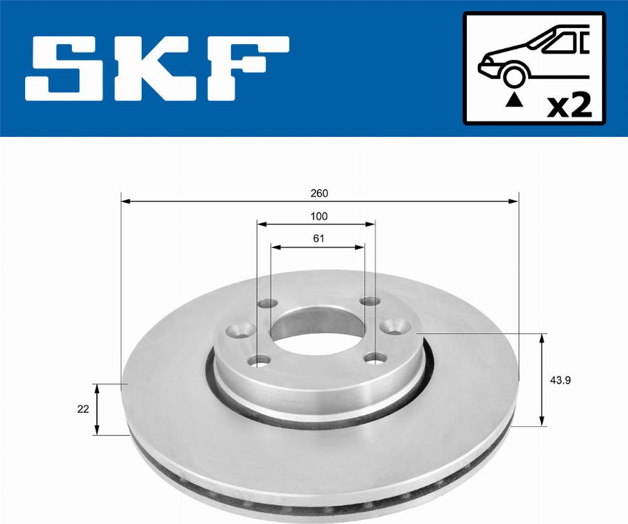 SKF VKBD 80004 V2 - Kočioni disk www.molydon.hr