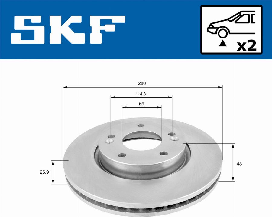 SKF VKBD 80029 V2 - Kočioni disk www.molydon.hr