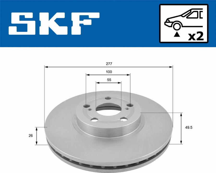 SKF VKBD 80152 V2 - Kočioni disk www.molydon.hr