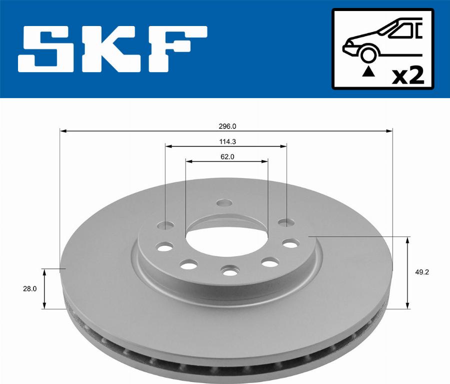 SKF VKBD 80168 V2 - Kočioni disk www.molydon.hr