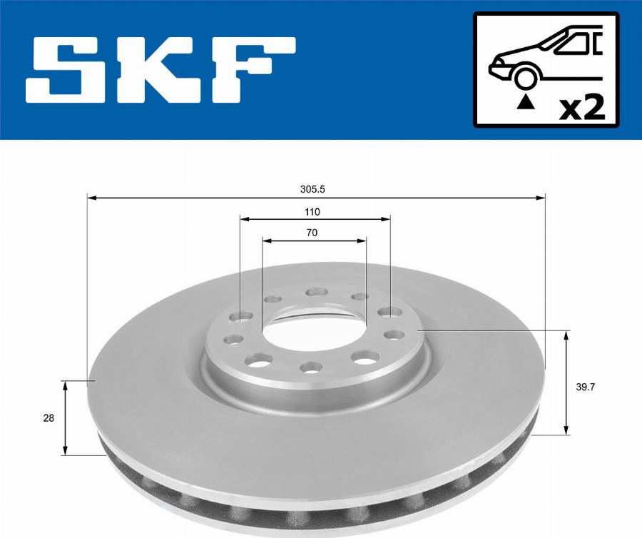 SKF VKBD 80110 V2 - Kočioni disk www.molydon.hr