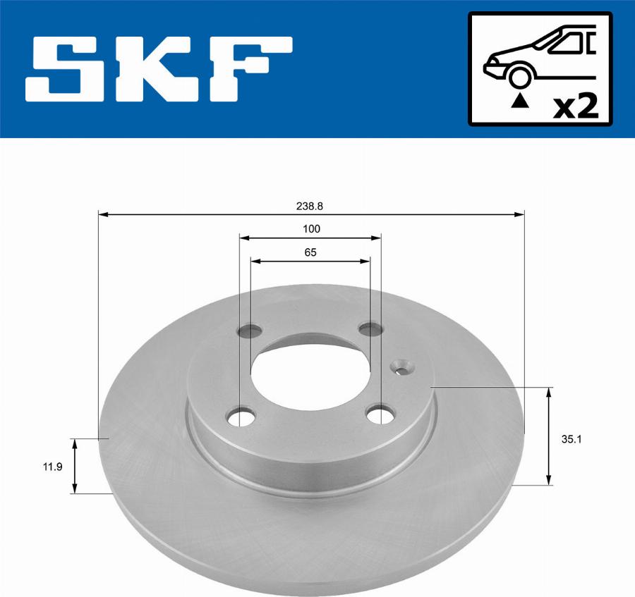 SKF VKBD 80184 S2 - Kočioni disk www.molydon.hr