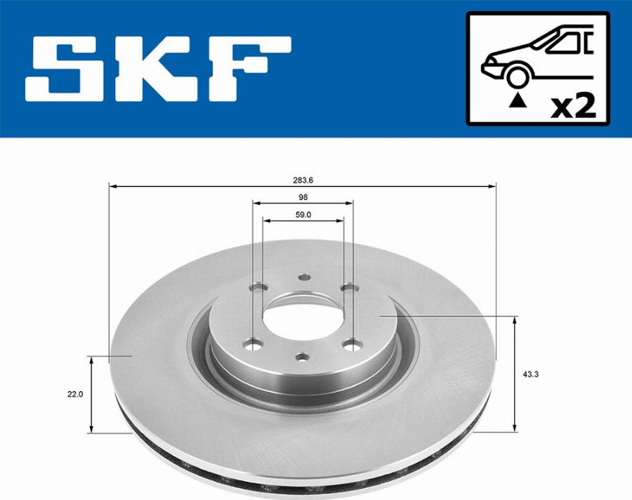 SKF VKBD 80306 V2 - Kočioni disk www.molydon.hr