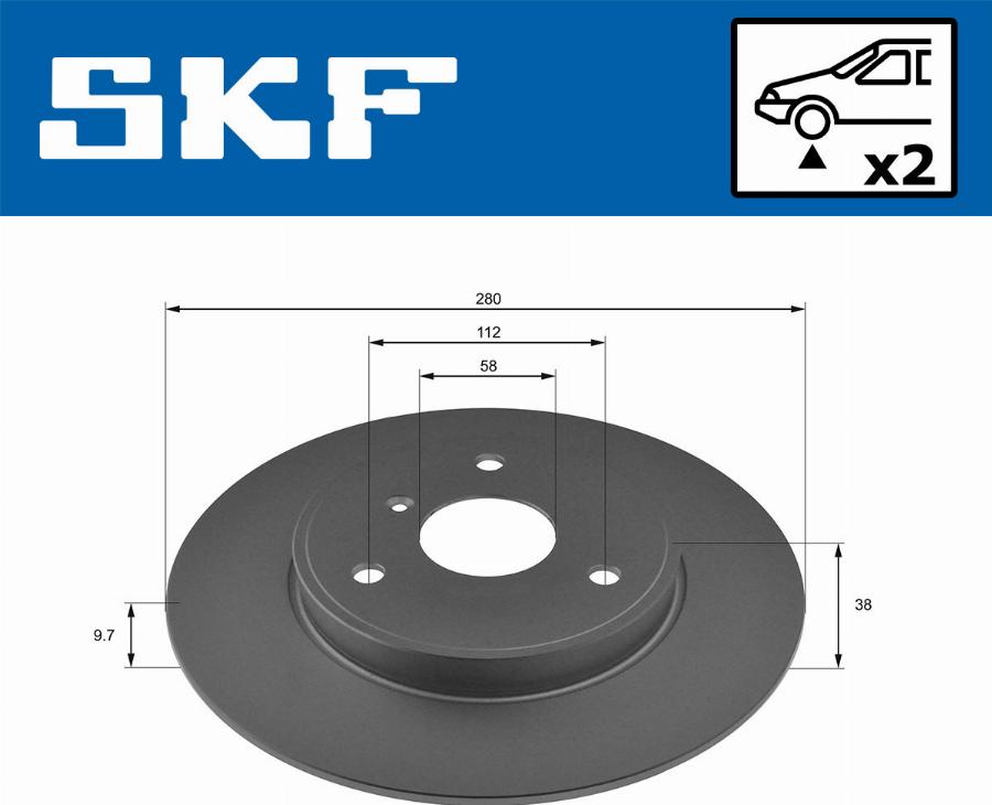 SKF VKBD 80381 S2 - Kočioni disk www.molydon.hr