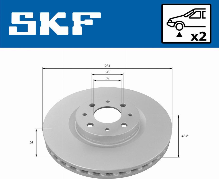 SKF VKBD 80225 V2 - Kočioni disk www.molydon.hr