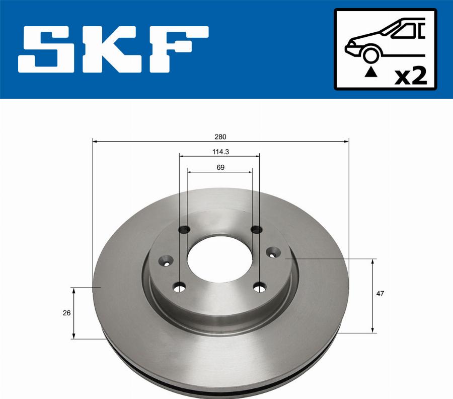 SKF VKBD 80703 V2 - Kočioni disk www.molydon.hr