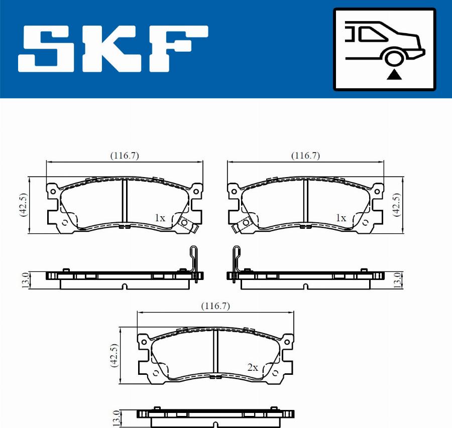 SKF VKBP 90903 A - Komplet Pločica, disk-kočnica www.molydon.hr