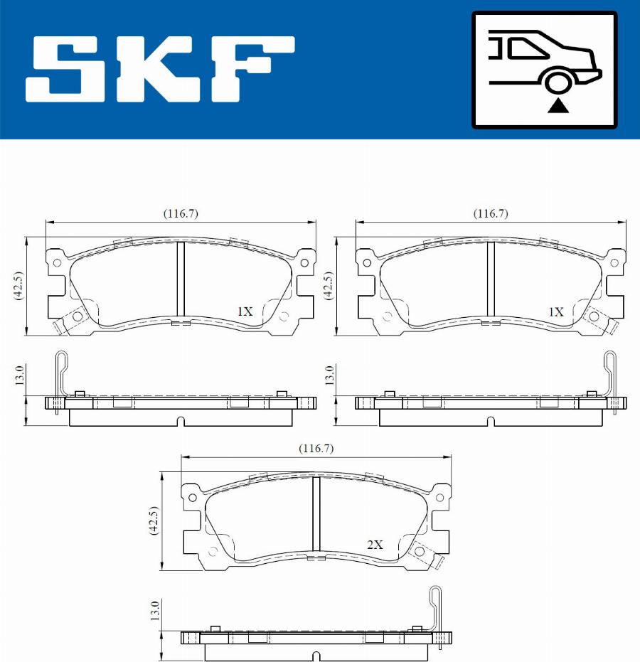 SKF VKBP 90902 A - Komplet Pločica, disk-kočnica www.molydon.hr