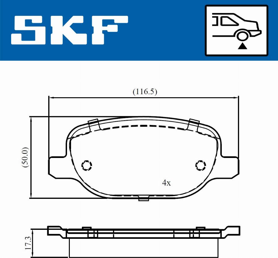 SKF VKBP 90972 - Komplet Pločica, disk-kočnica www.molydon.hr