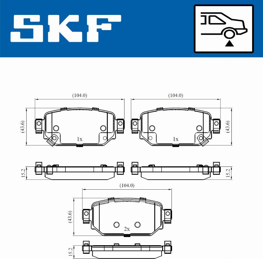 SKF VKBP 90499 A - Komplet Pločica, disk-kočnica www.molydon.hr