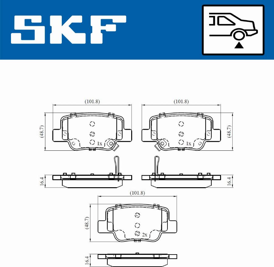 SKF VKBP 90496 A - Komplet Pločica, disk-kočnica www.molydon.hr