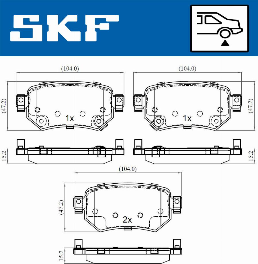 SKF VKBP 90497 A - Komplet Pločica, disk-kočnica www.molydon.hr