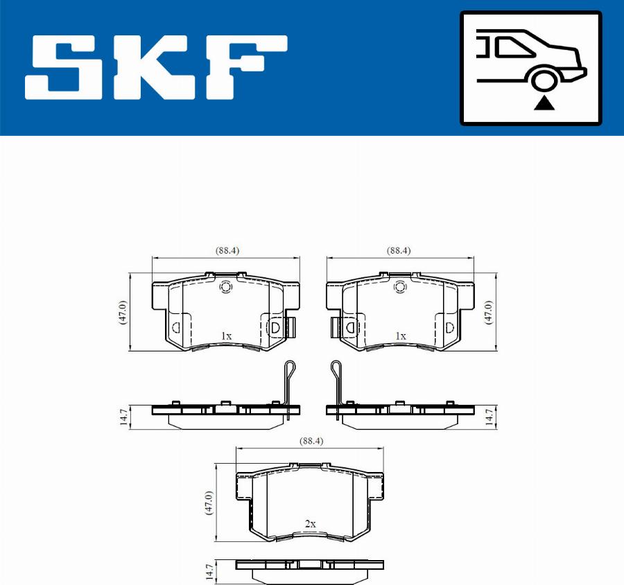 SKF VKBP 90451 A - Komplet Pločica, disk-kočnica www.molydon.hr