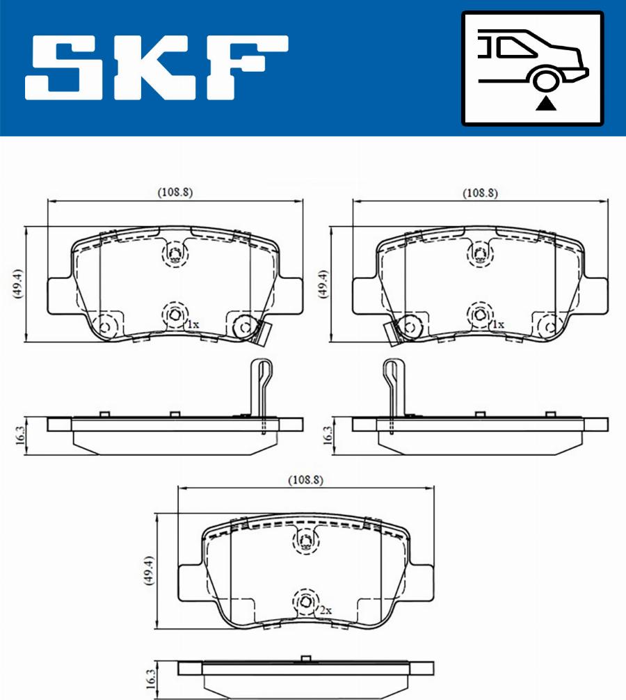 SKF VKBP 90458 A - Komplet Pločica, disk-kočnica www.molydon.hr