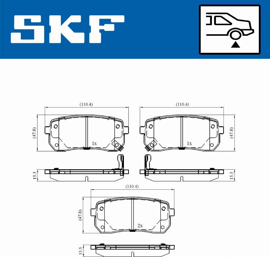 SKF VKBP 90464 A - Komplet Pločica, disk-kočnica www.molydon.hr