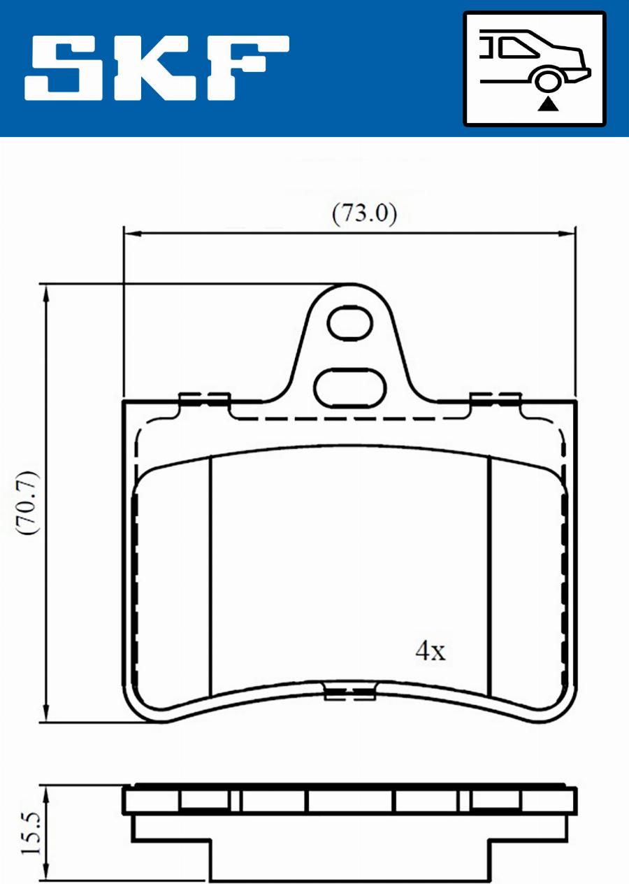 SKF VKBP 90400 - Komplet Pločica, disk-kočnica www.molydon.hr