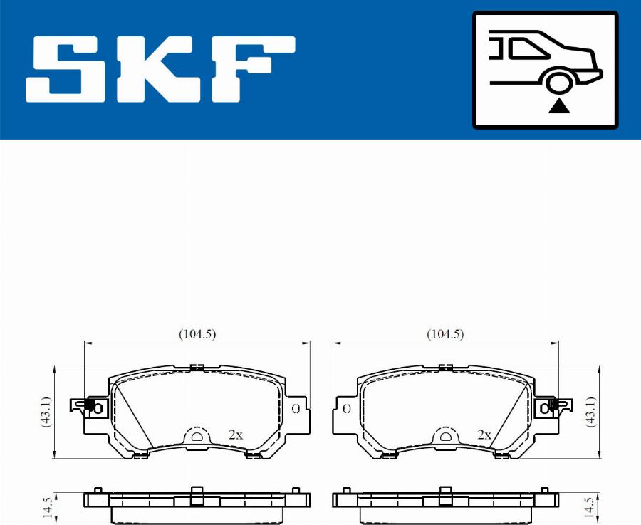 SKF VKBP 90418 A - Komplet Pločica, disk-kočnica www.molydon.hr