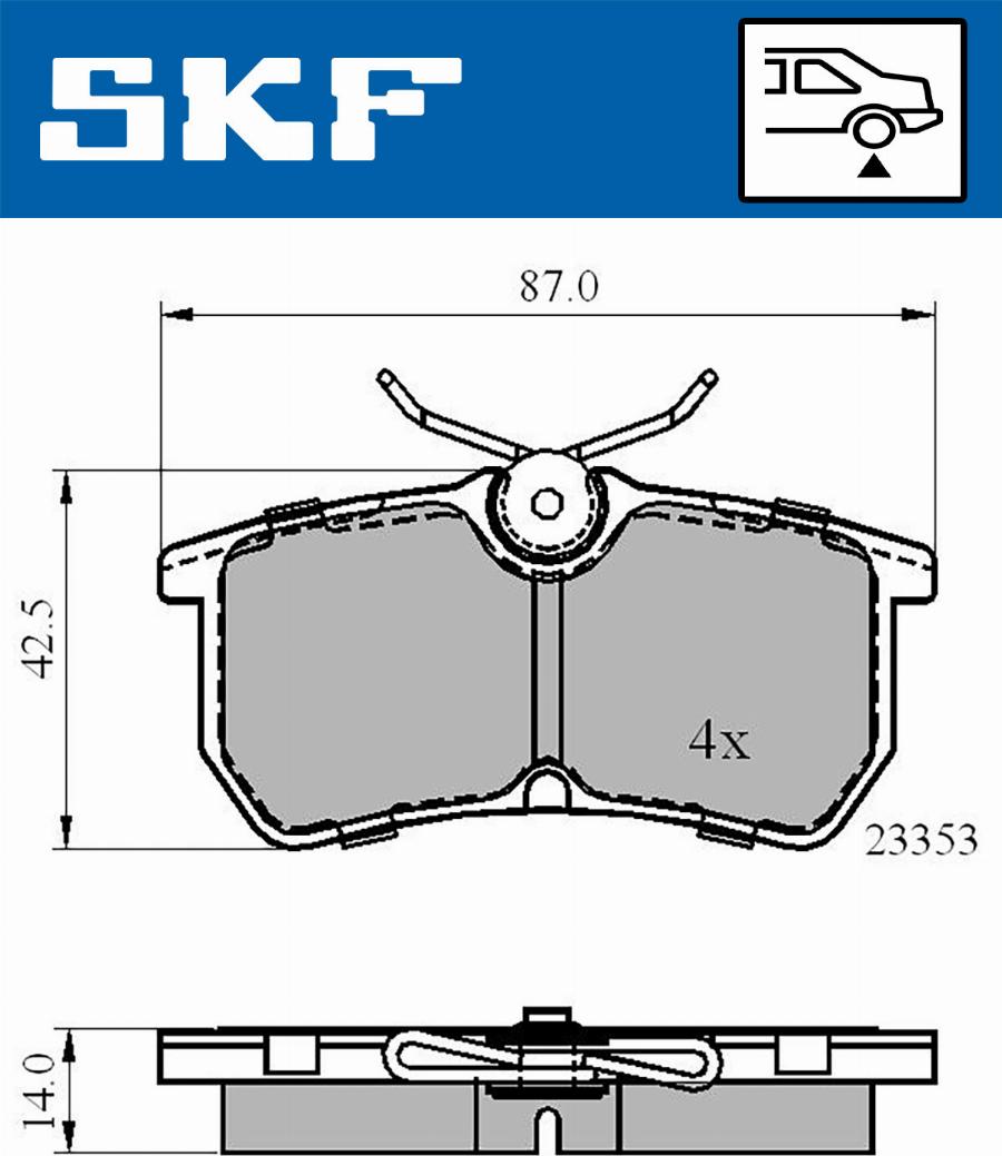 SKF VKBP 90484 - Komplet Pločica, disk-kočnica www.molydon.hr