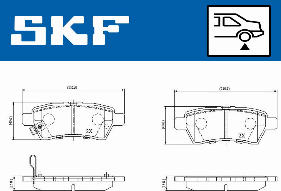 SKF VKBP 90597 A - Komplet Pločica, disk-kočnica www.molydon.hr