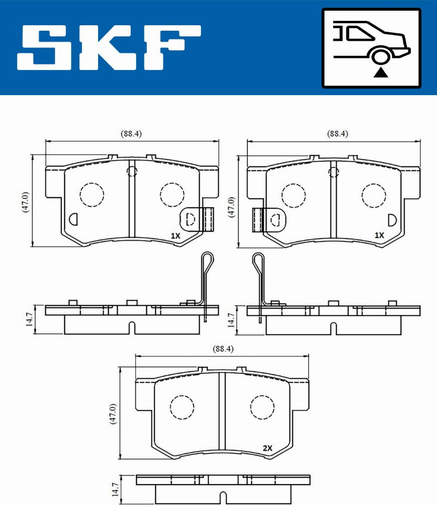 SKF VKBP 90505 A - Komplet Pločica, disk-kočnica www.molydon.hr