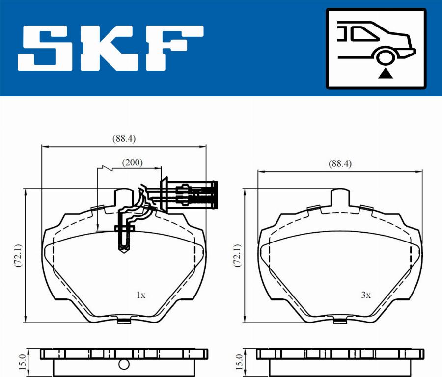 SKF VKBP 90506 E - Komplet Pločica, disk-kočnica www.molydon.hr