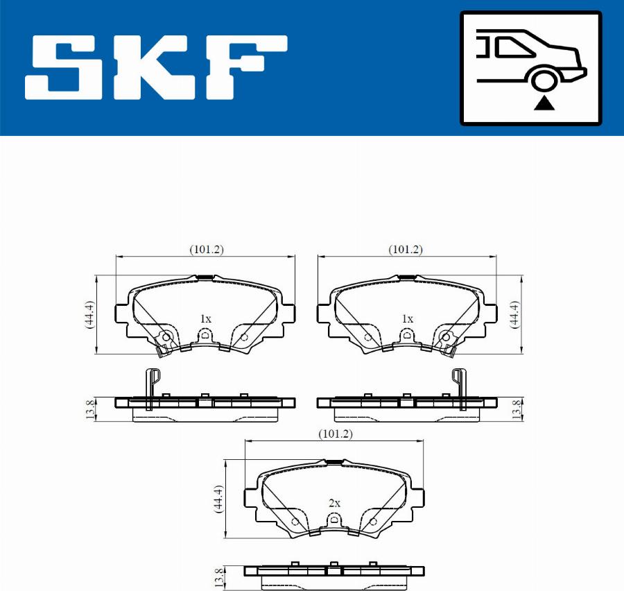 SKF VKBP 90581 A - Komplet Pločica, disk-kočnica www.molydon.hr