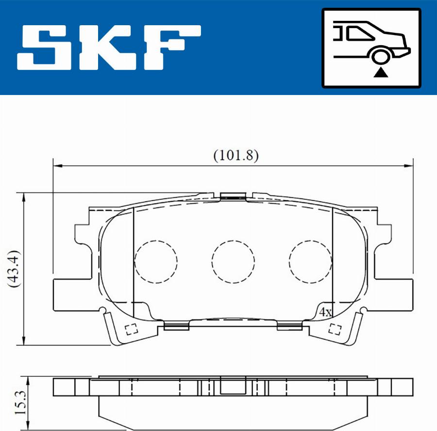 SKF VKBP 90615 - Komplet Pločica, disk-kočnica www.molydon.hr