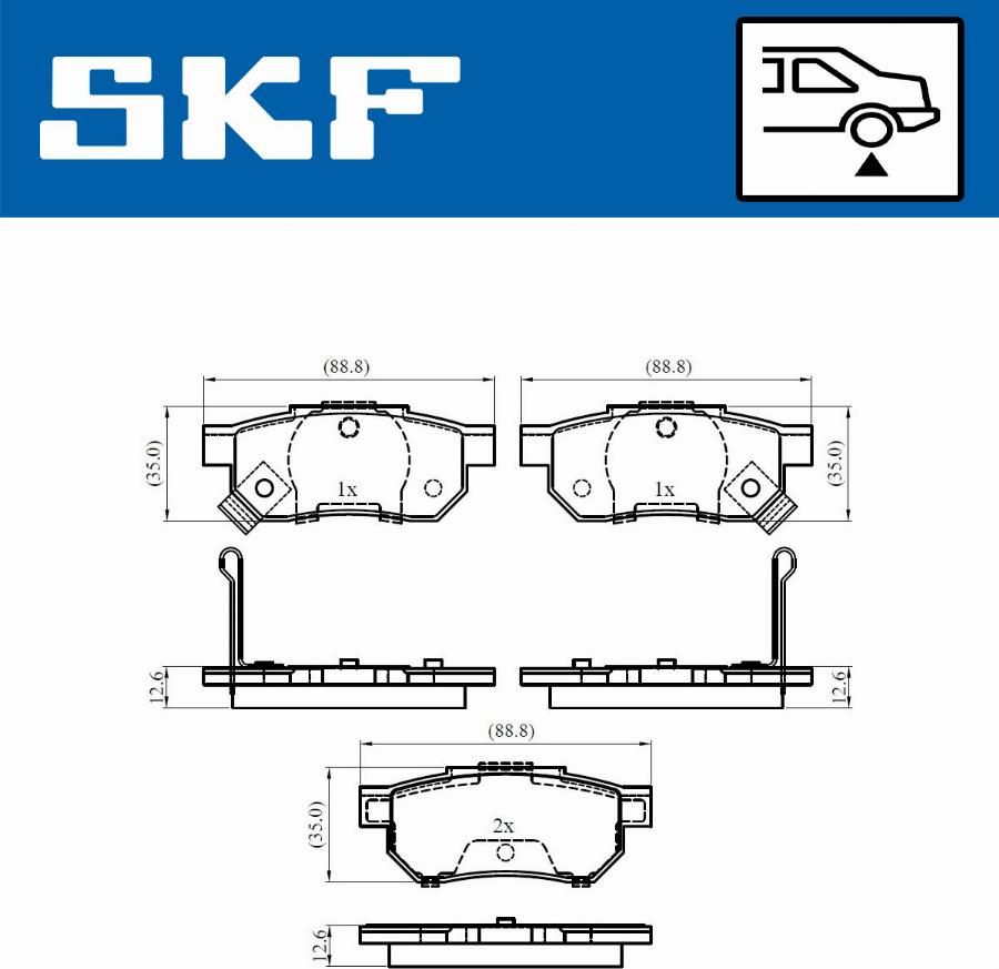 SKF VKBP 90624 A - Komplet Pločica, disk-kočnica www.molydon.hr