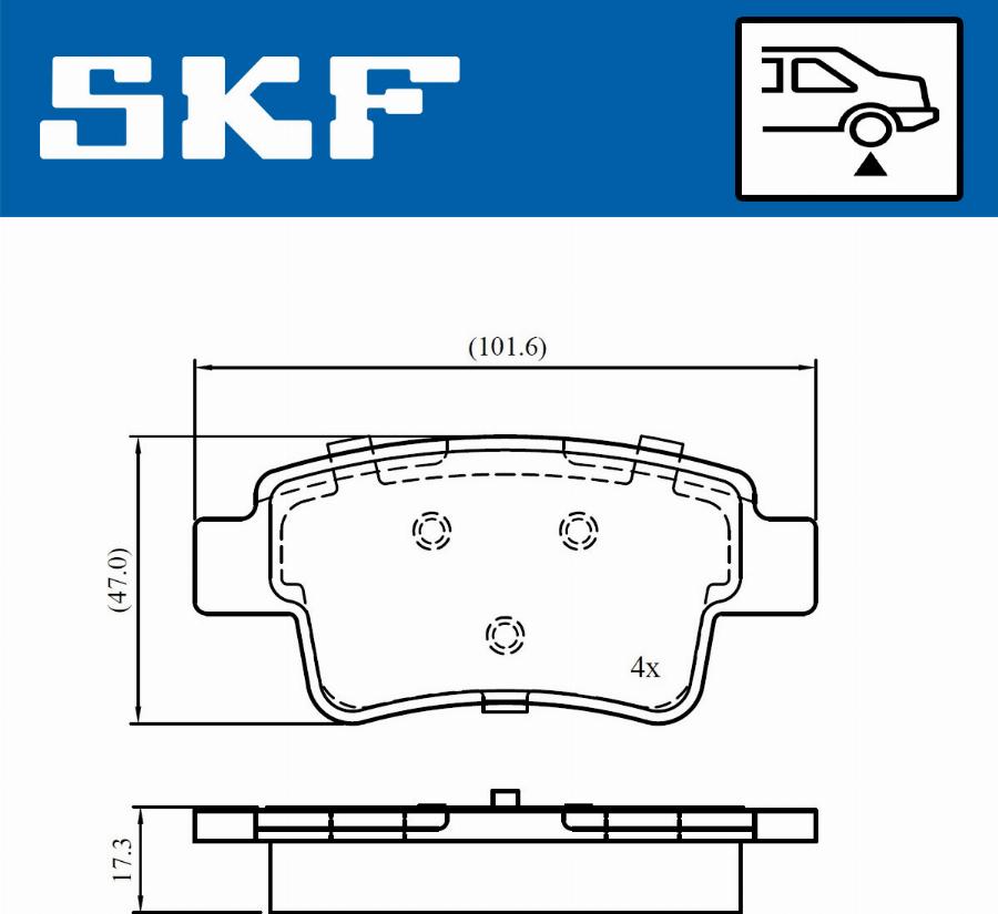 SKF VKBP 90670 - Komplet Pločica, disk-kočnica www.molydon.hr