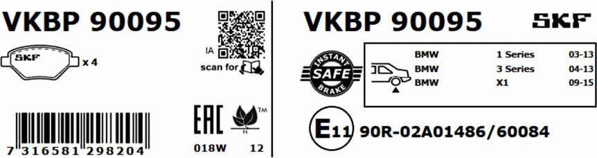 SKF VKBP 90095 - Komplet Pločica, disk-kočnica www.molydon.hr